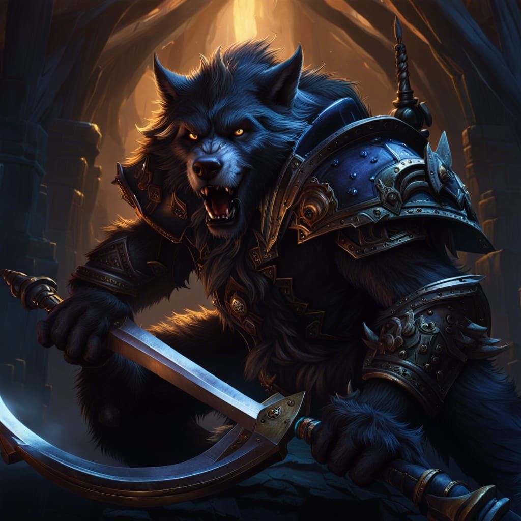 Majestic Worgen from Warcraft in 8k Resolution