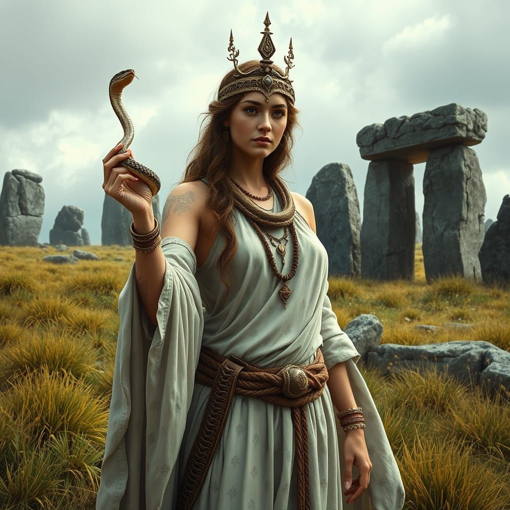 Ancient Goddess of the Megaliths in Photorealistic Detail