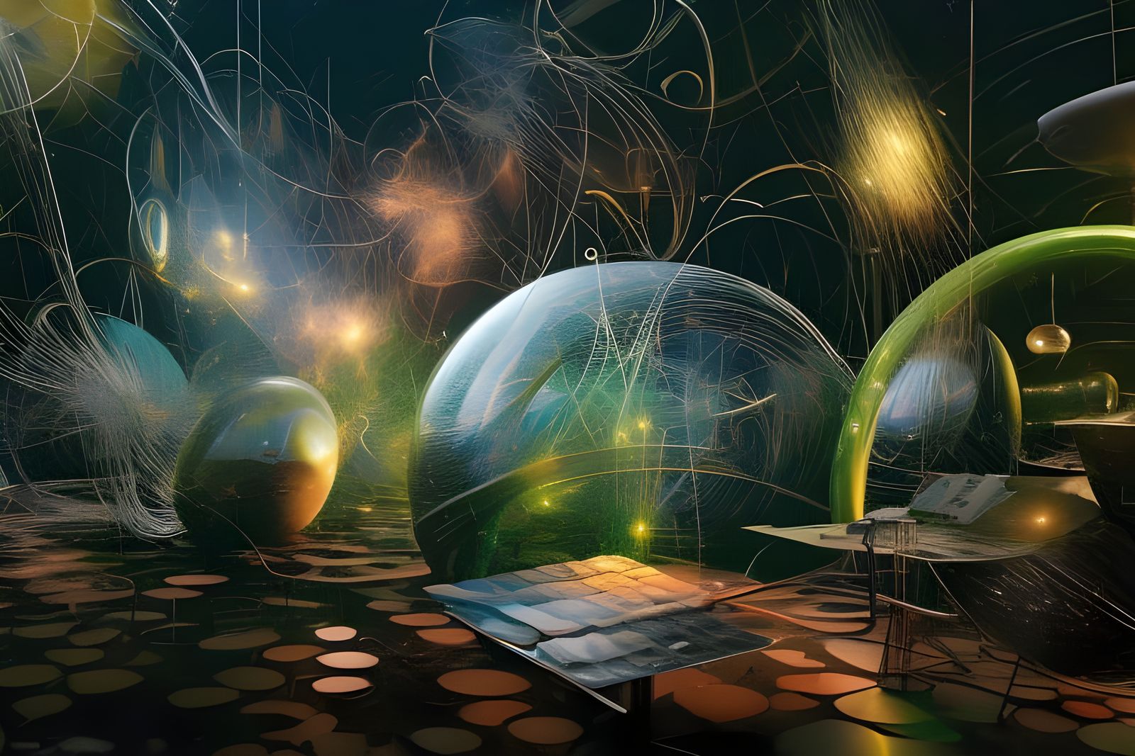 Hyperrealistic Abstract Painting of Folk Singers