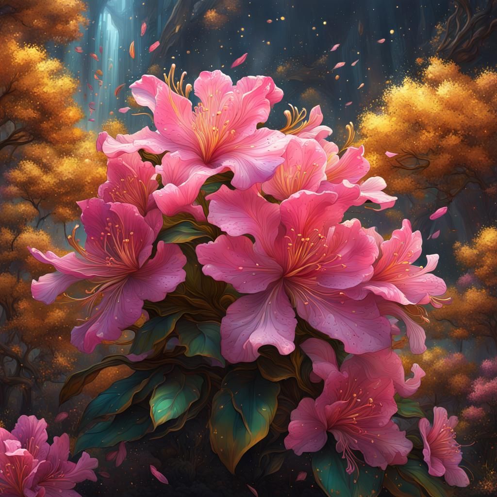 Maximalist Azalea Speedpaint with Gold Flecks