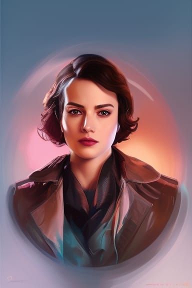 Noir Female Spy Portrait in 8k Resolution