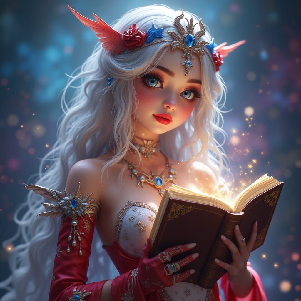 Ethereal Rouge in Dreamlike Fantasy Attire