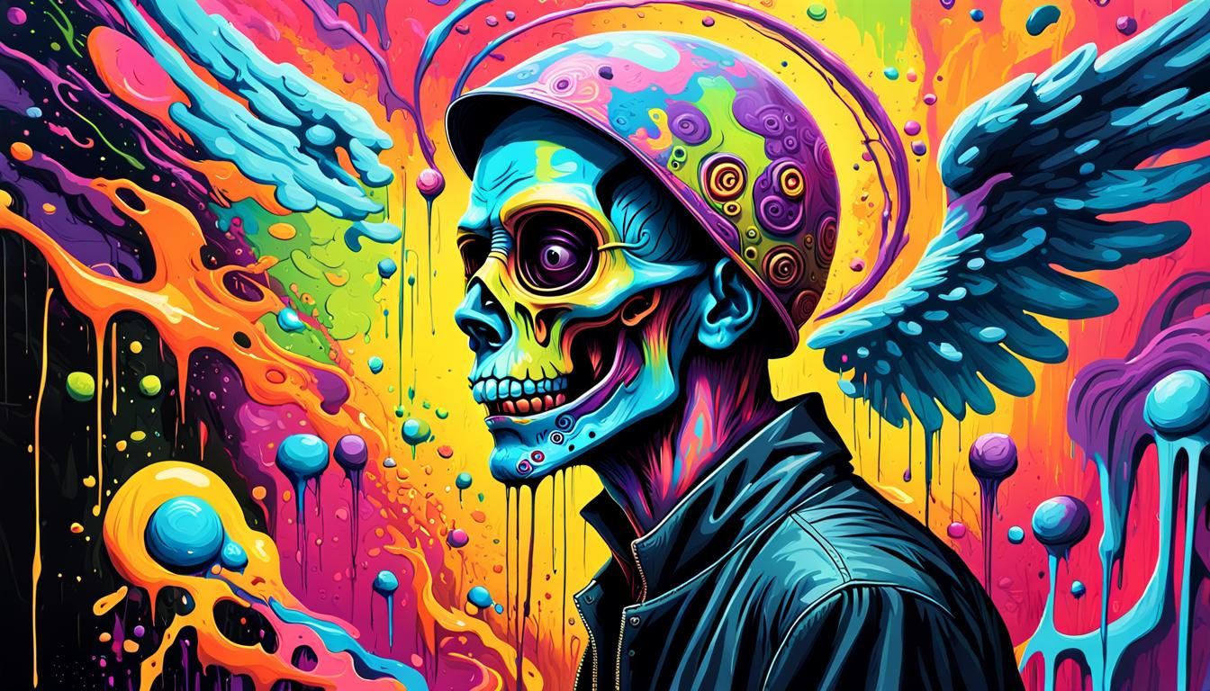 Angel of Death: Psychedelic Neon Nightmare