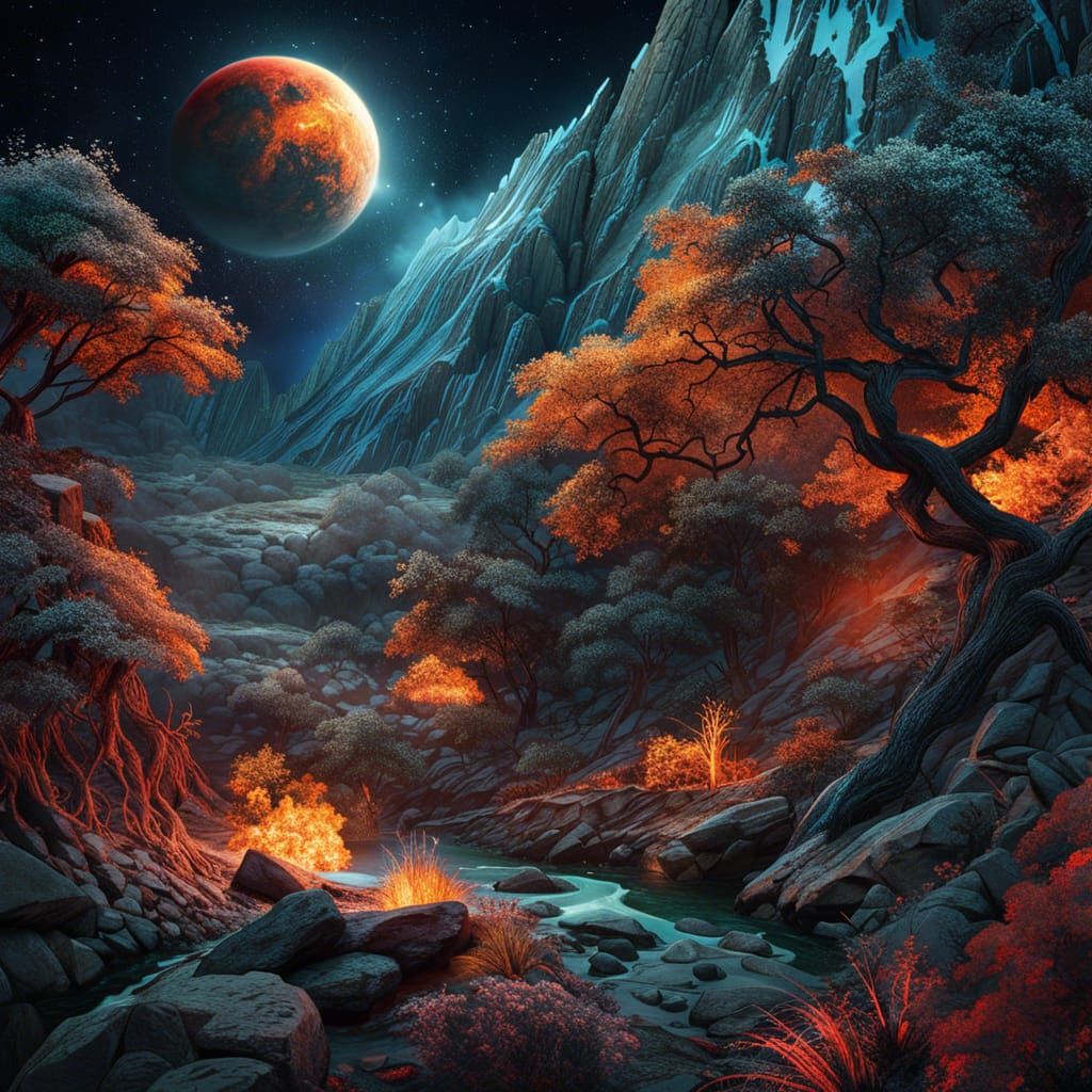 Firefighters Battle Forest Fire: Photorealistic 3D Rendering