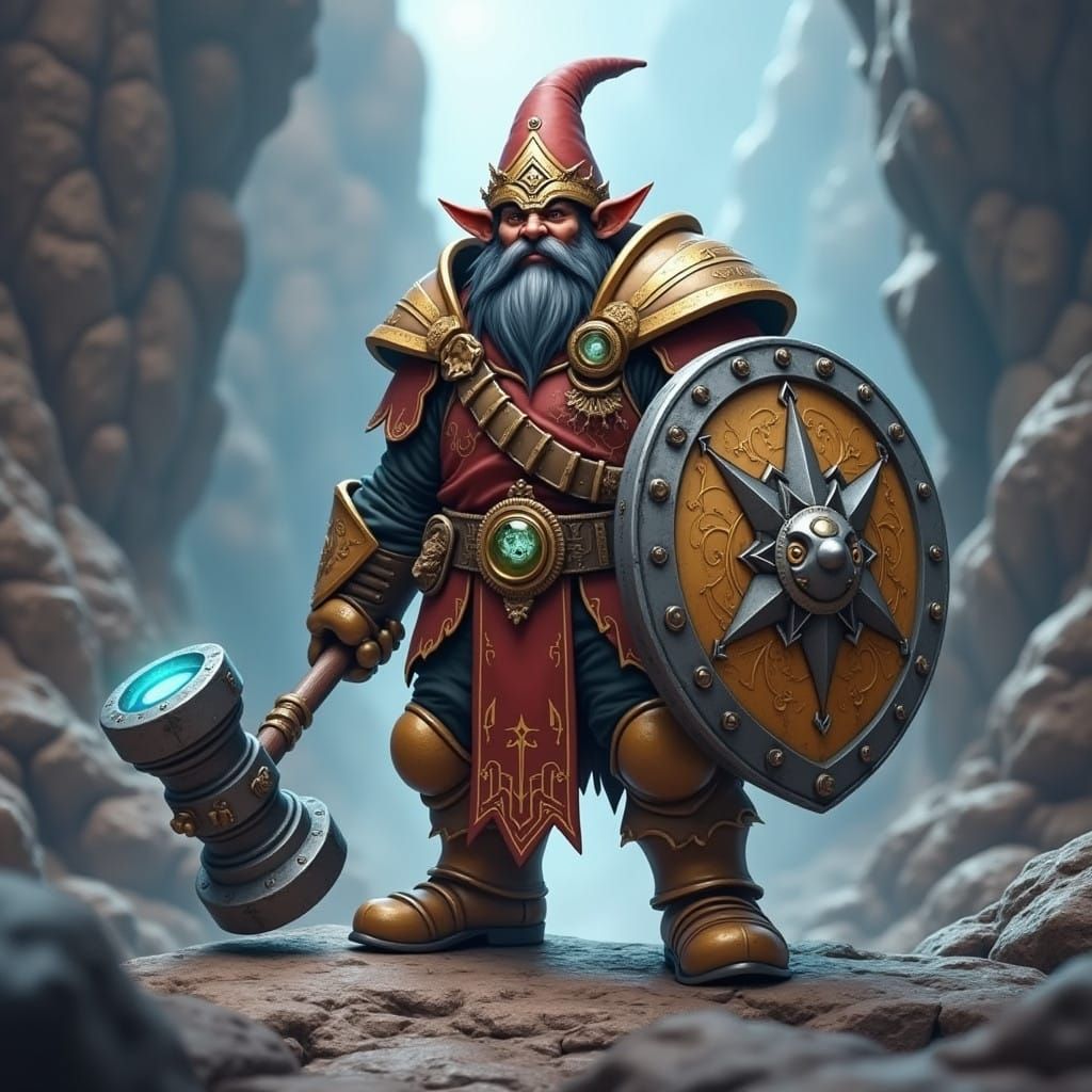 Gnomish Artificer in Epic Fantasy Armor