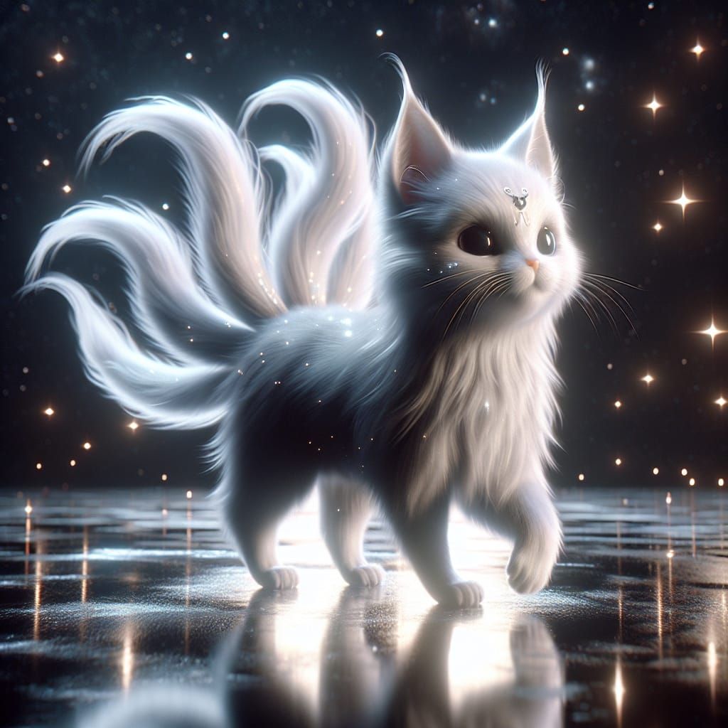 Nine-tailed Kitsune cat edition