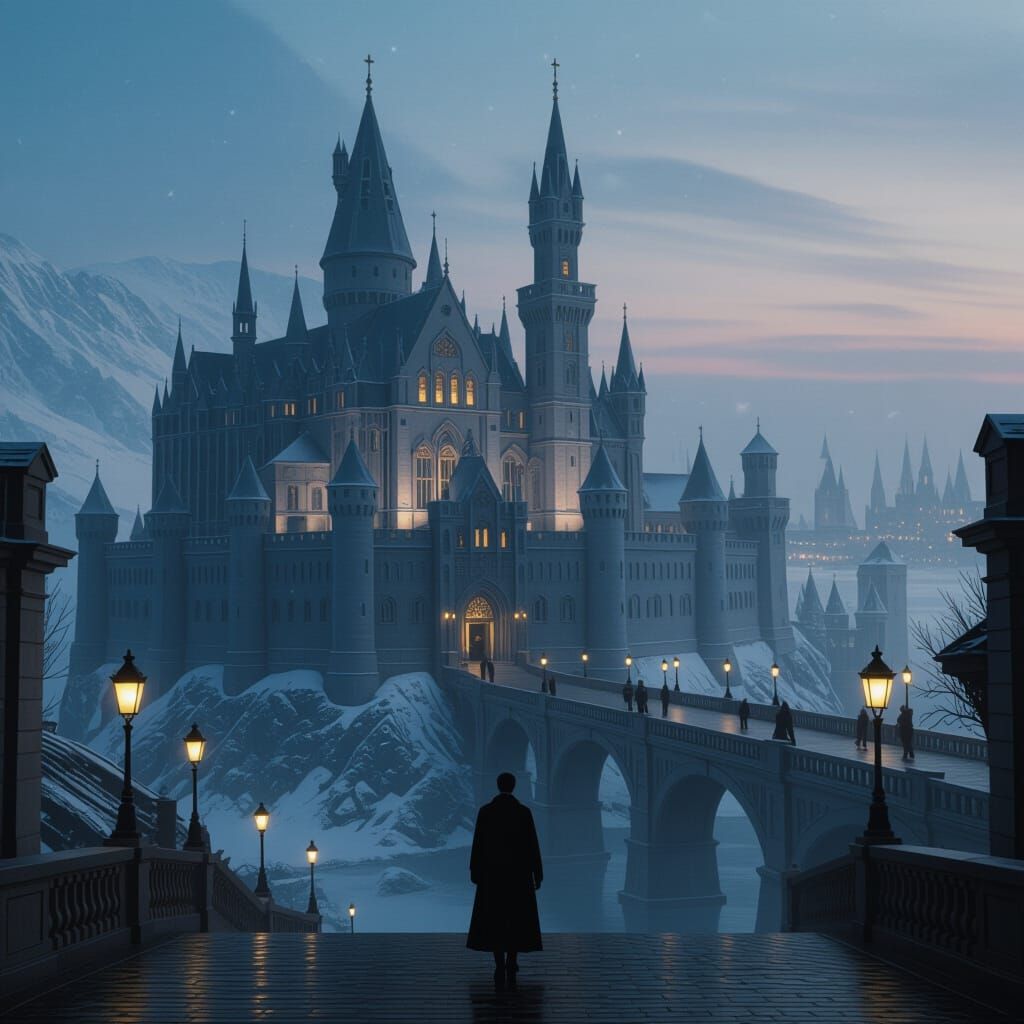 Epic Cinematic Holiday Scene in Digital Matte Painting Style