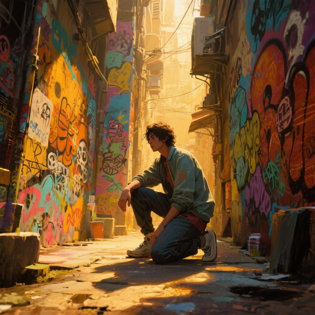 Spiritual Discovery in Colorful Urban Alleyways