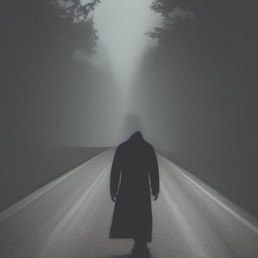 Gloomy Road to Darkness: Gothic Horror Scene