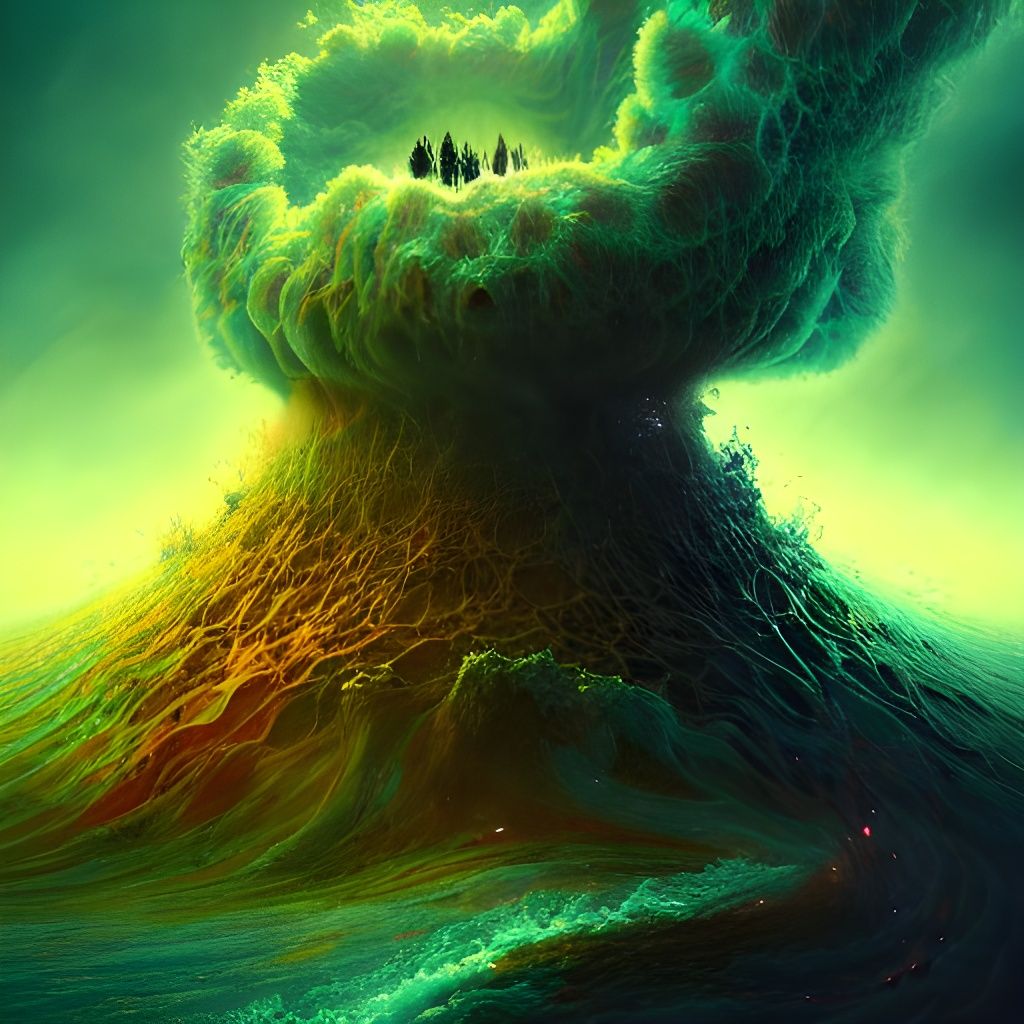 Abstract Dreamscape in Digital Illustration Style