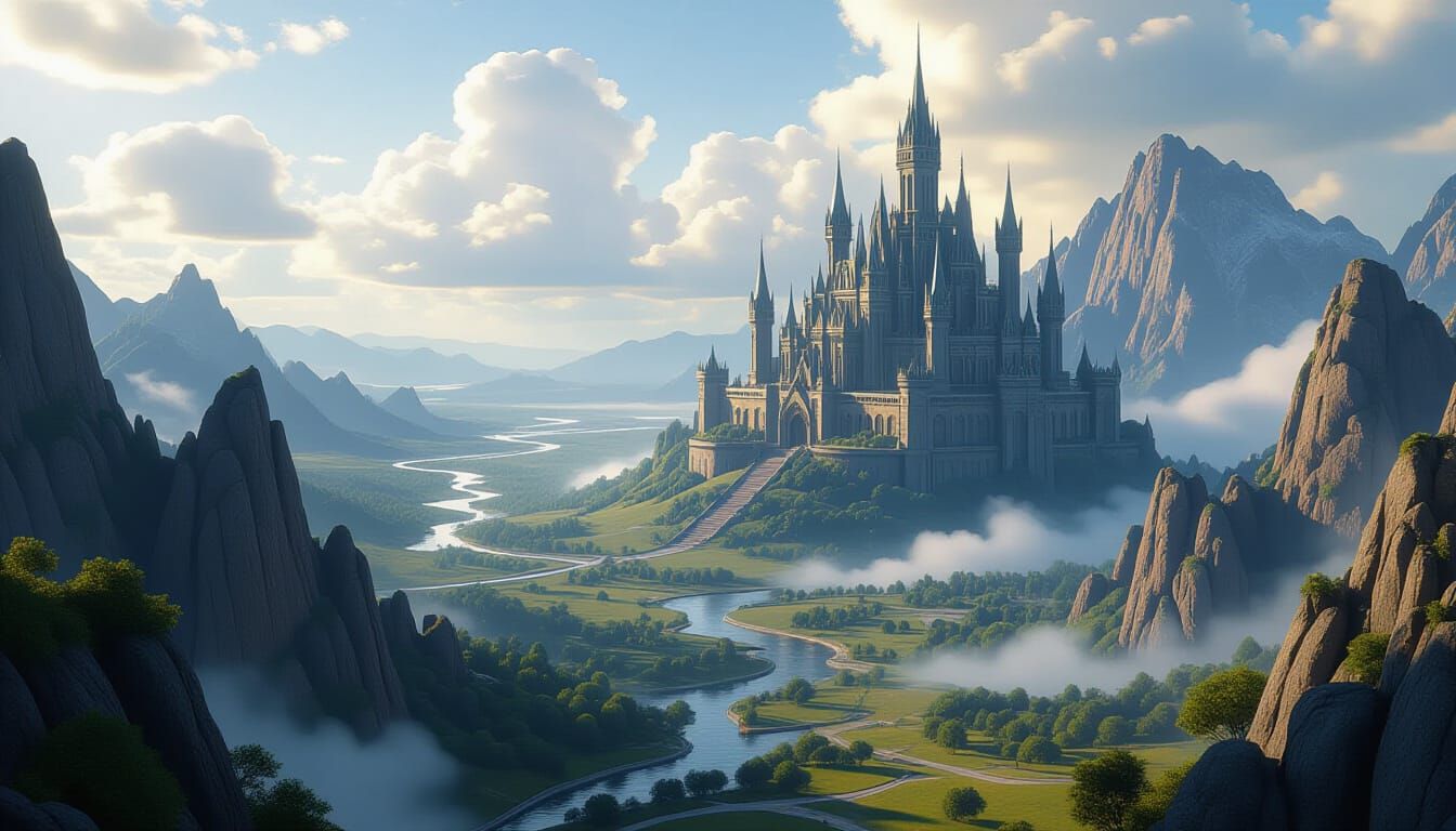 Fantasy Landscape with Cinematic Lighting