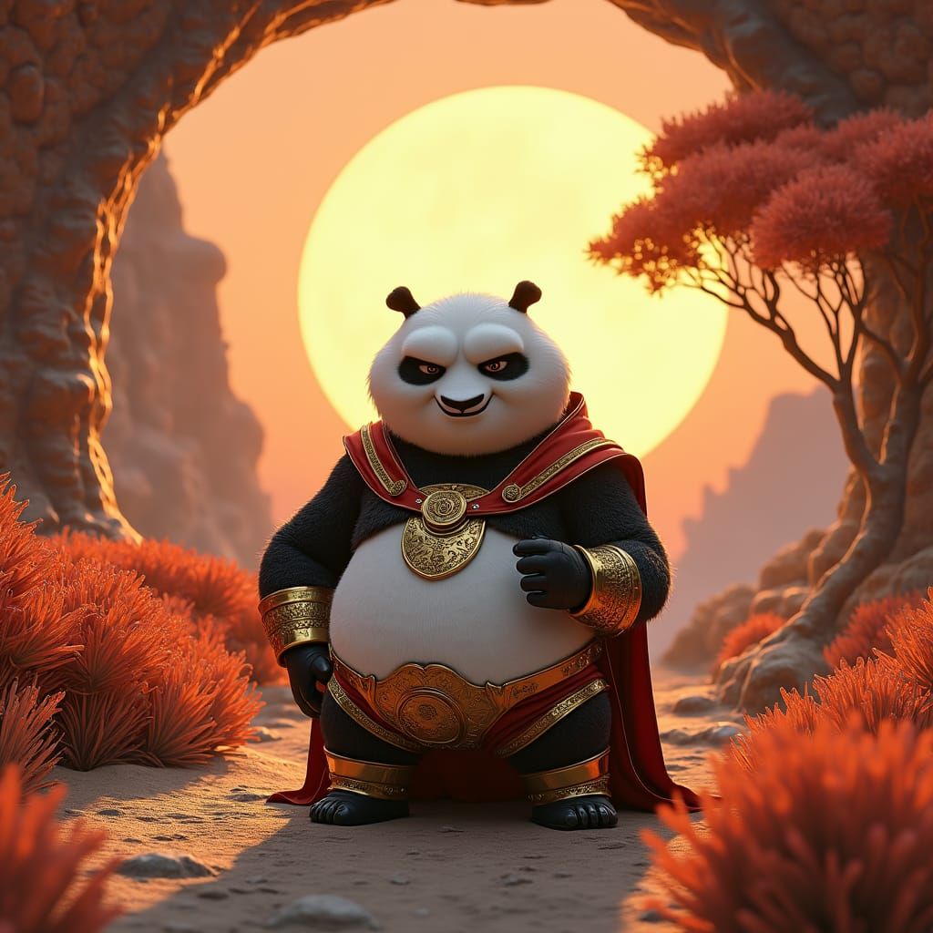 Kung Fu Panda Cultivates Tatooine, Inspired by Syd Mead