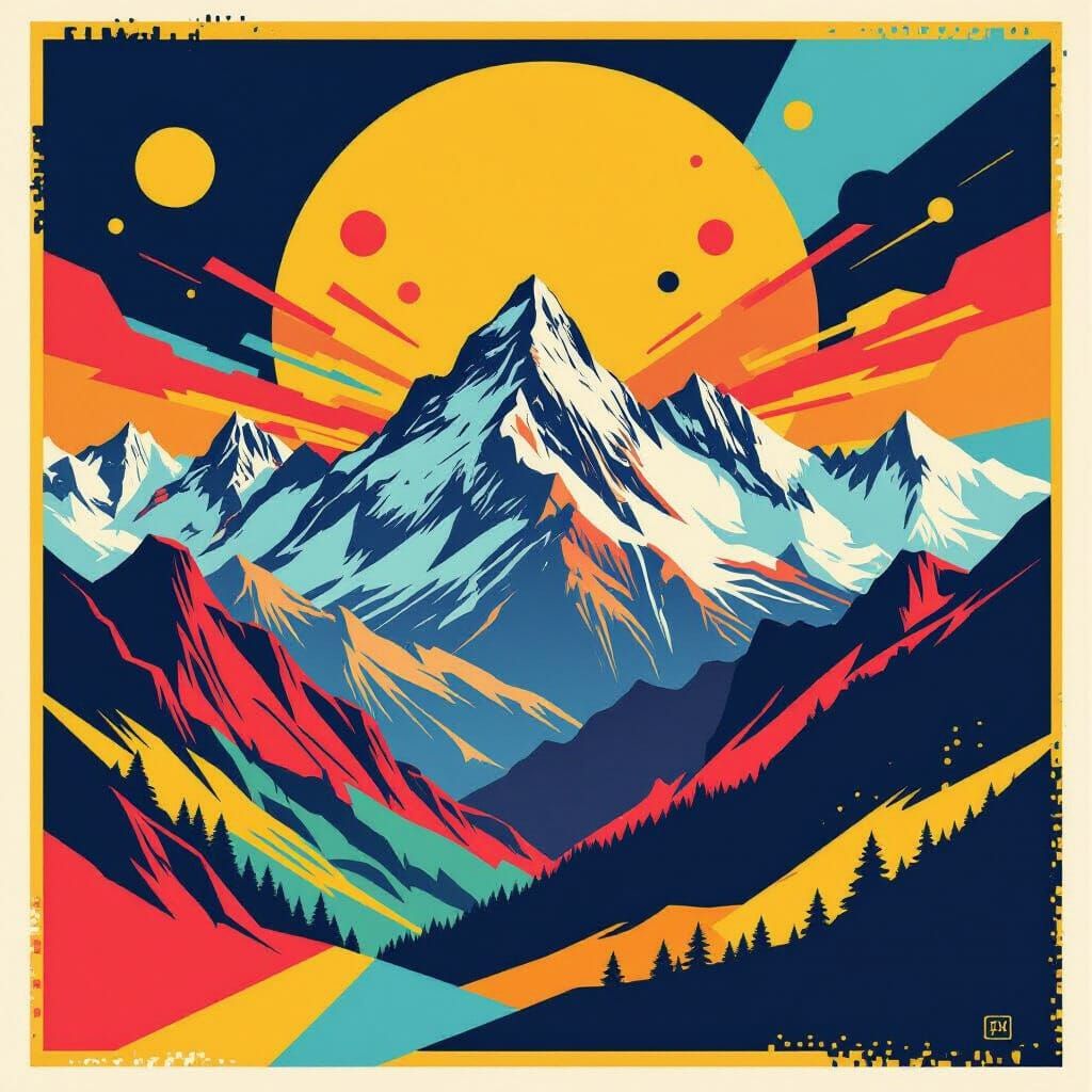 Switzerland Pop Art Dances Amidst Bauhaus Mountains