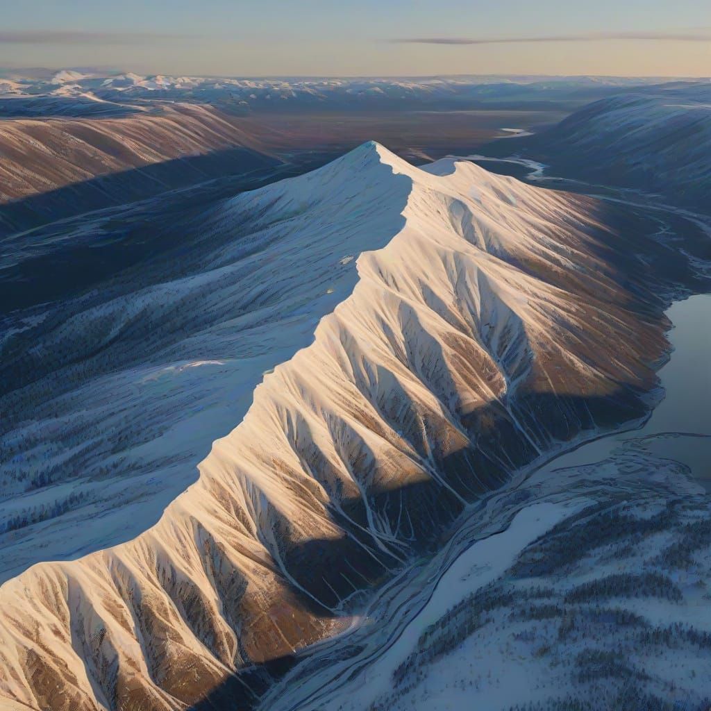 Dawson City, Yukon: Aerial Golden Hour Landscape