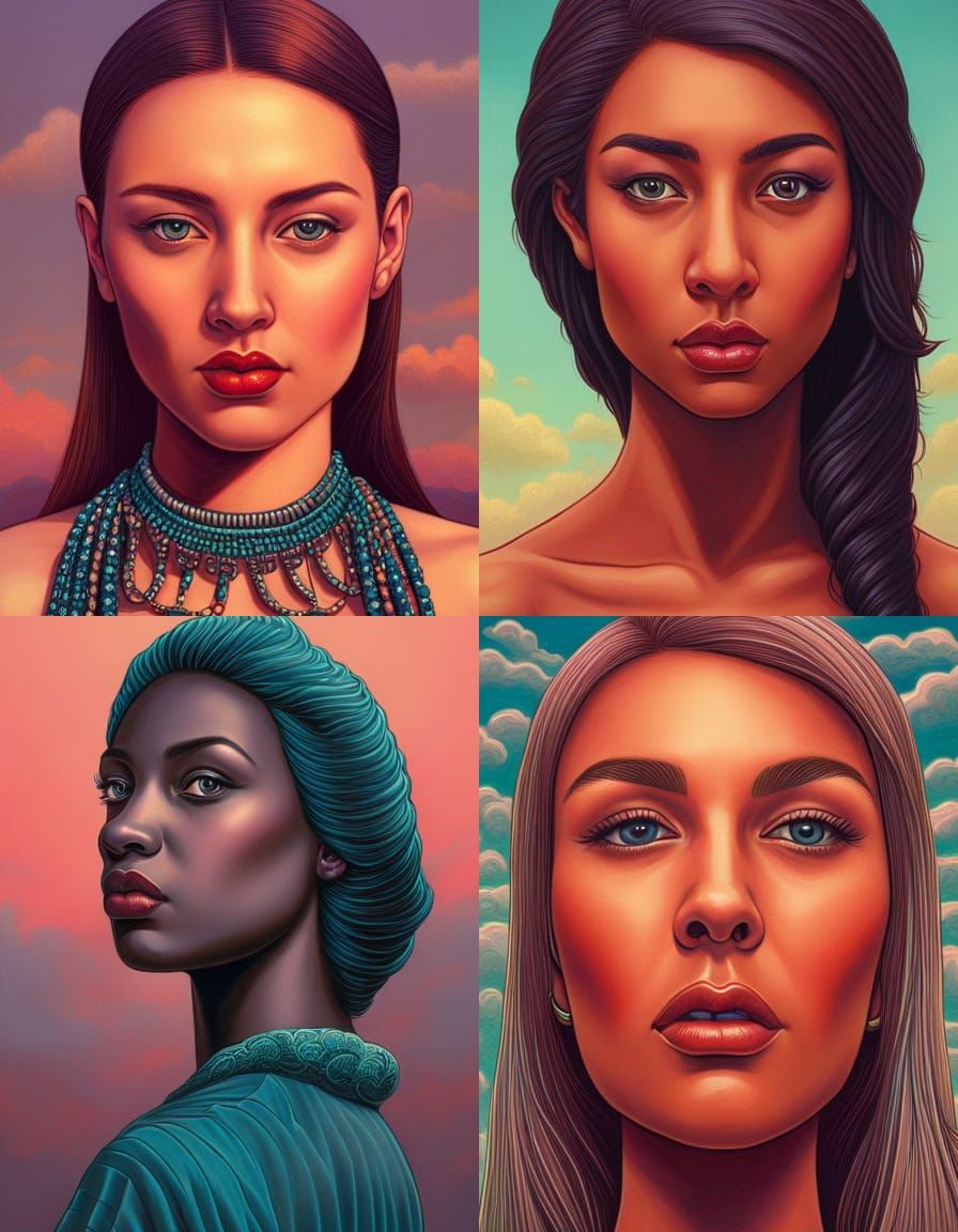 Surreal Portrait in Lowbrow Art Style