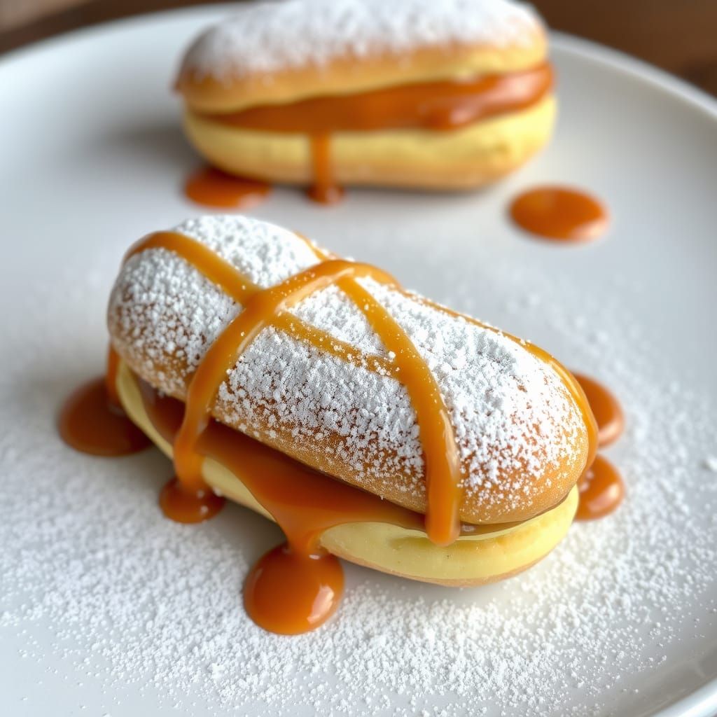 Delicious Caramel Eclair Cake with Glaze