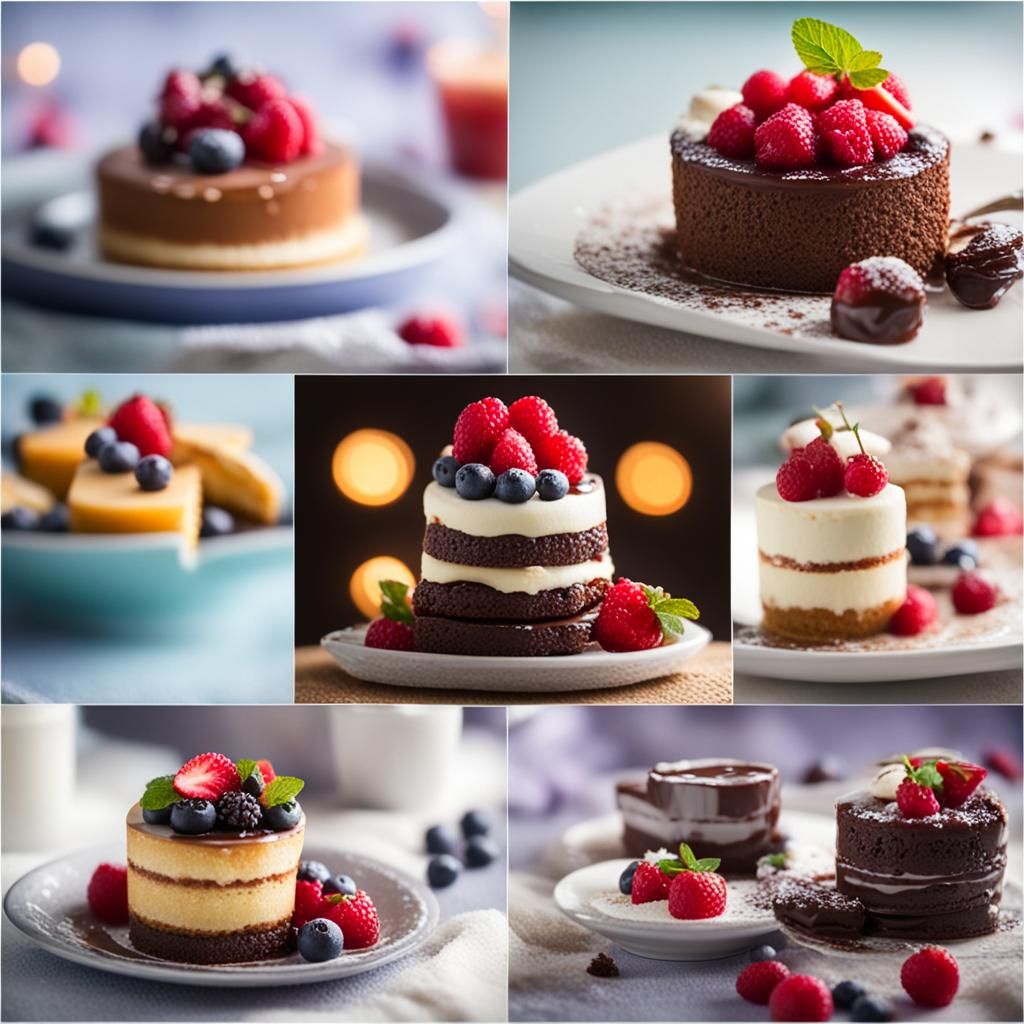 Delicious Desserts in Professional Photography Style