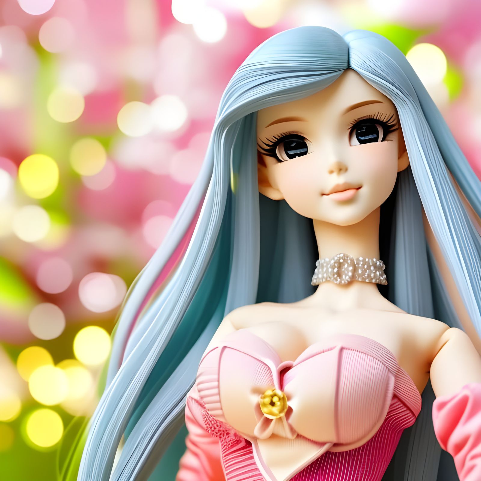 Detailed Fashion Anime Doll in Baby Room