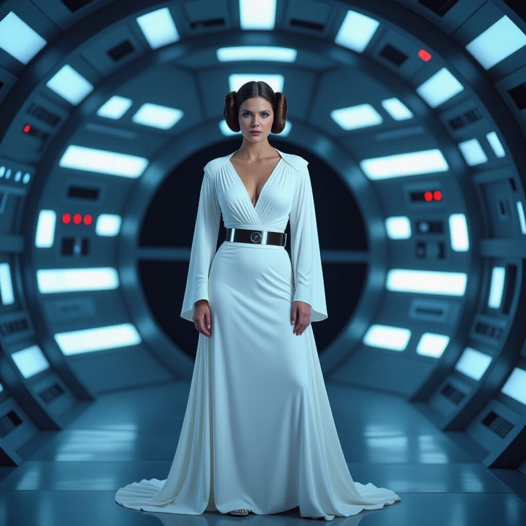 Drew Barrymore as Princess Leia on Death Star