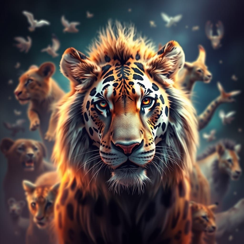 Hyperrealistic Animal Kingdom in Vibrant Colors