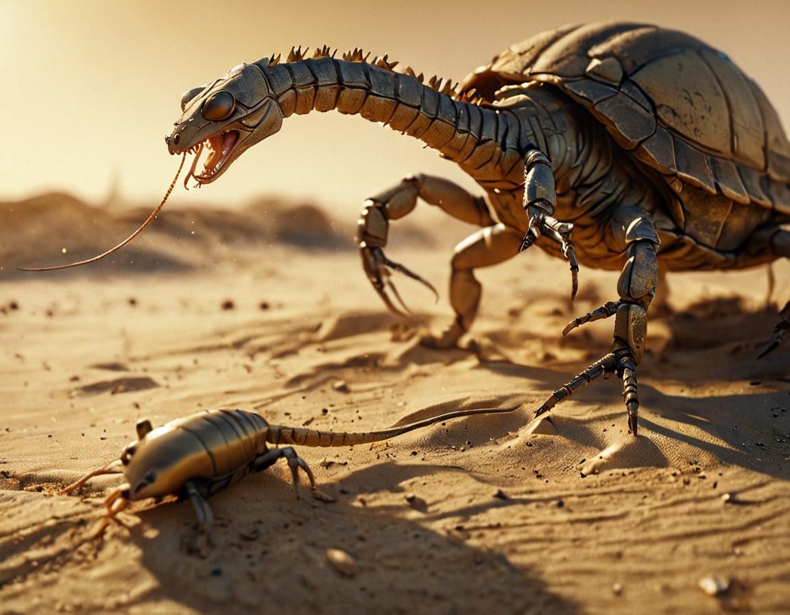 Mouse and Scorpion Duel in Desert Storm