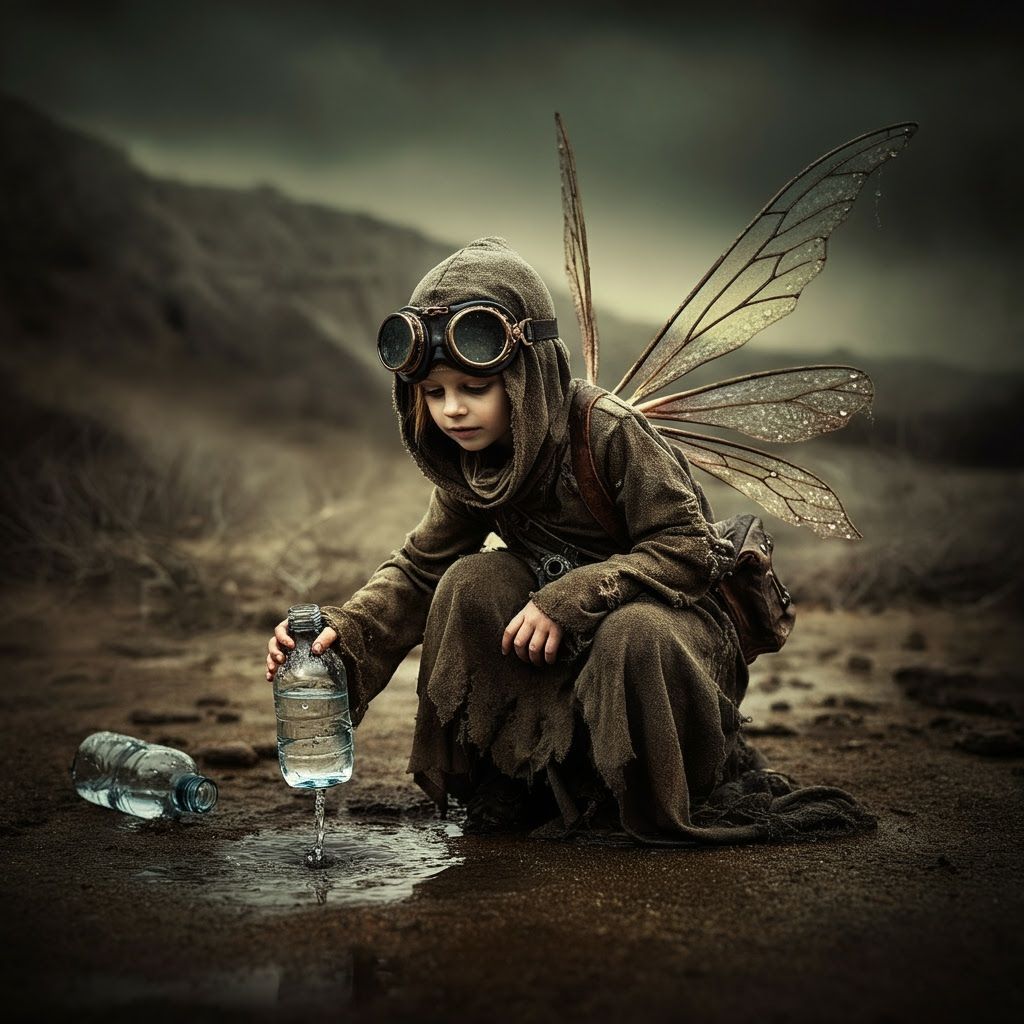 Post-Apocalyptic Fairy Finds Water Source