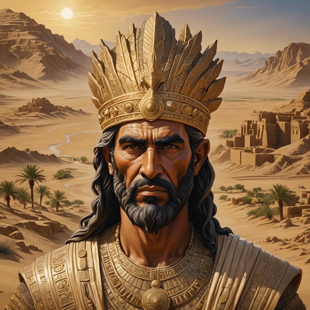 Ancient Mesopotamian King Dumuzid Enkimar with Rich Cultural...