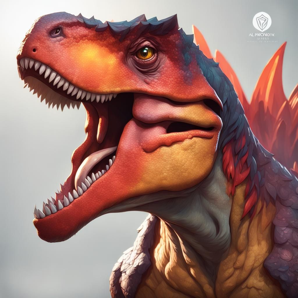Chibi T-Rex Phoenix Hybrid Portrait