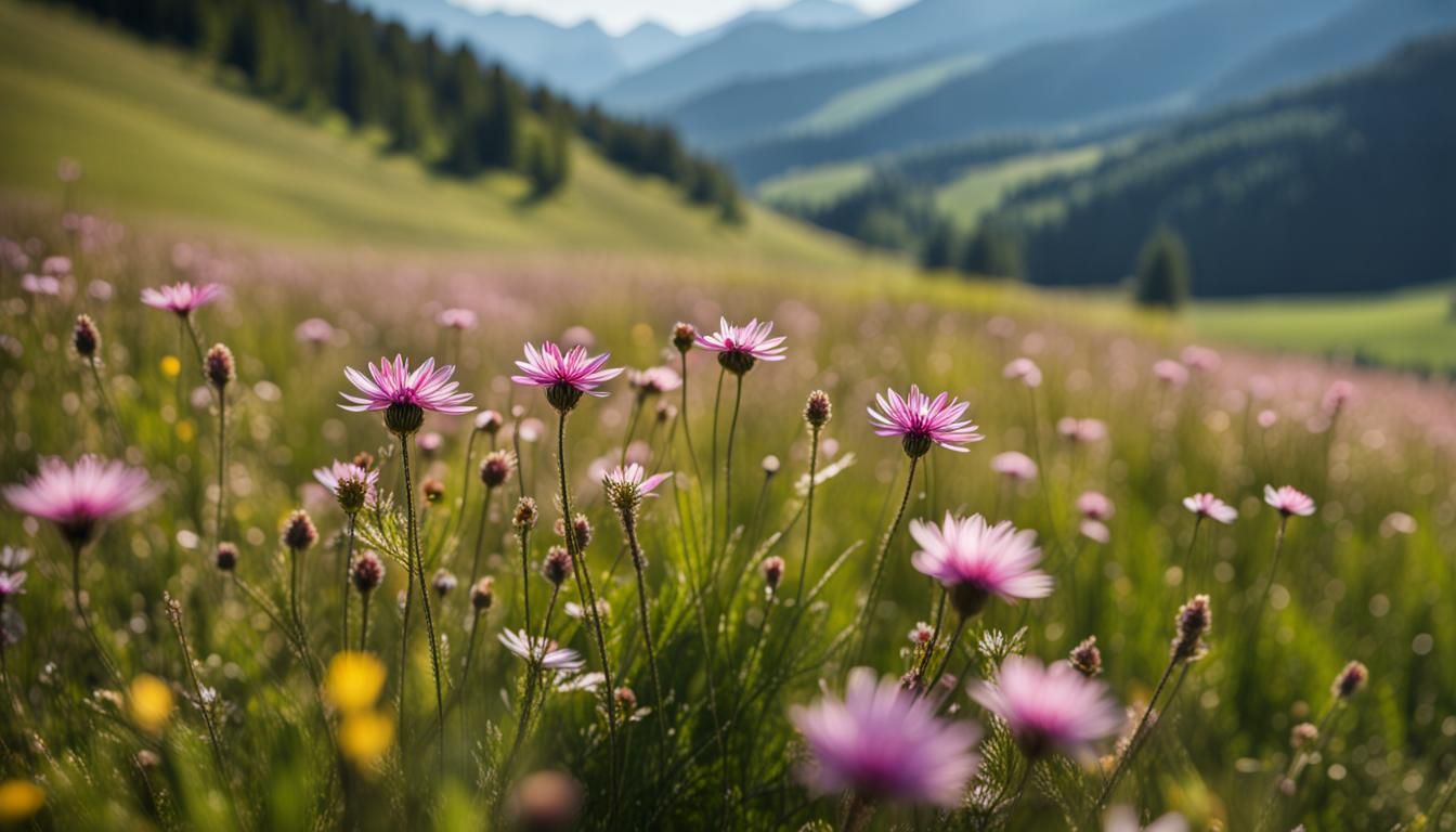 Mountain Meadow in Bloom: Professional Photography