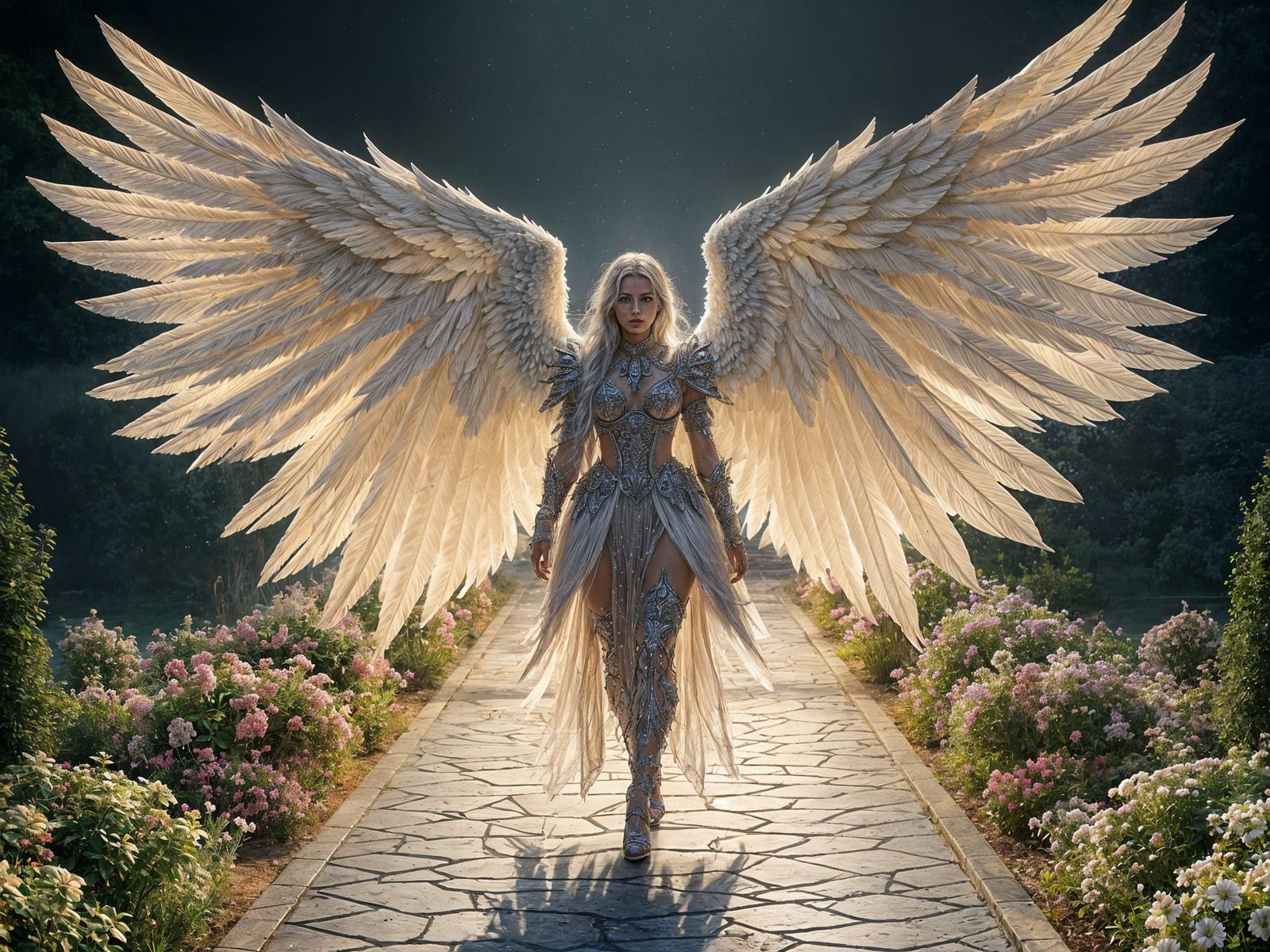 Majestic Angel in Ethereal Light