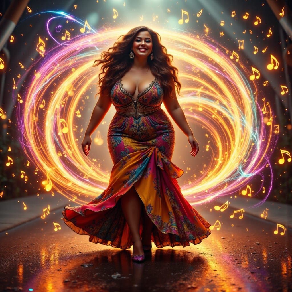 Electric Dreamscape: A Psychedelic Rock Goddess