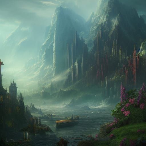 Fantastical Isabelle Matte Painting in Deep Color