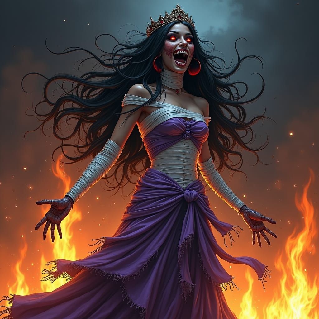 Infernal Princess in Manga Horror Style