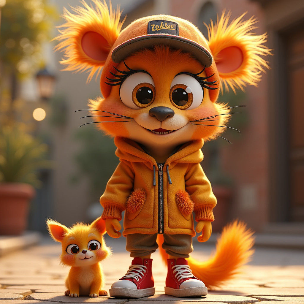 Wacky 3D Mascot Character in Pixar Style