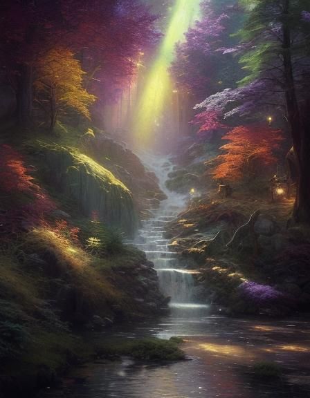 Galactic Christmas Trees Portrait in Ethereal Fantasy Style