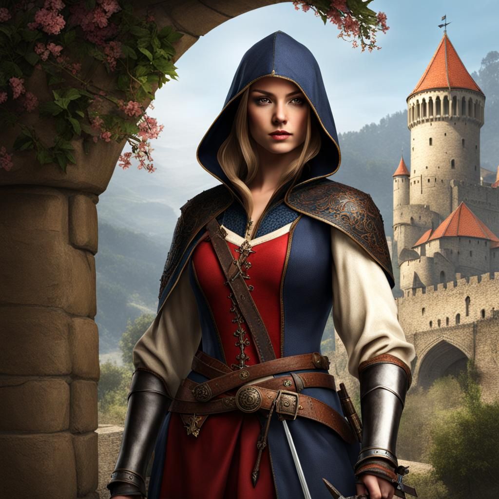 Medieval Assassin Digital Rendering