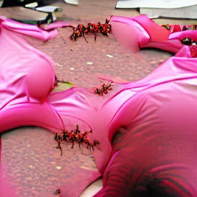Feminist Pink Figures in Organized Protest