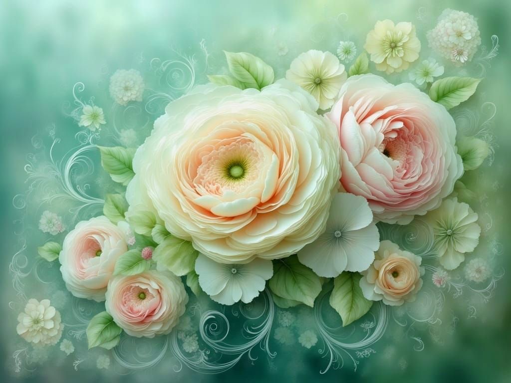 Pastel Fantasy Flower in Soft Focus