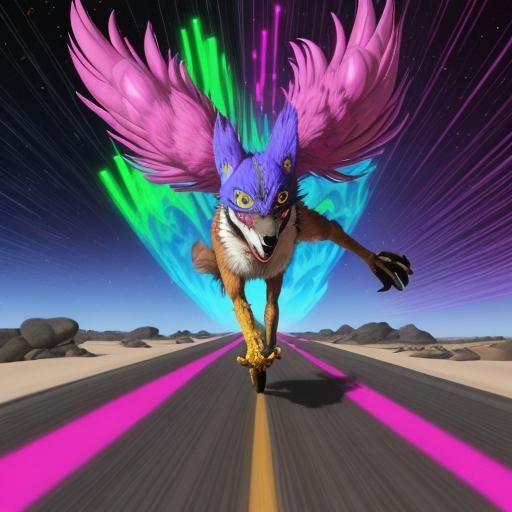 Wile E. Coyote's Psychedelic Roadrunner Chase