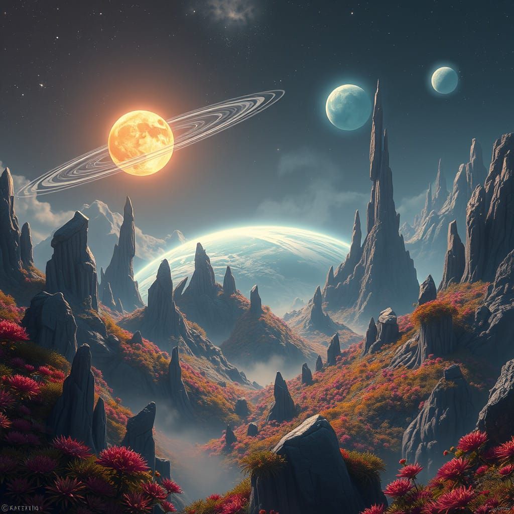 Ethereal Planet in Binary Star System