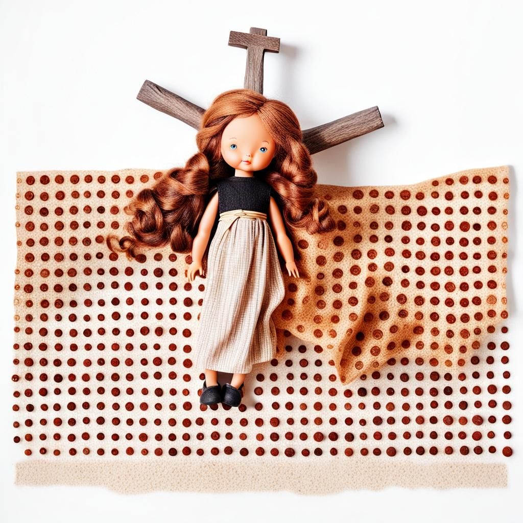 Religious Woman-Doll in Natural Sand Colors