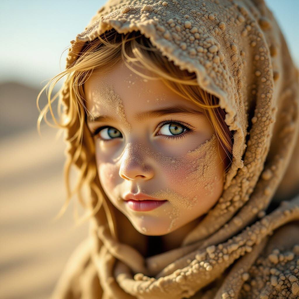 Cinematic Portrait of a Sand Girl