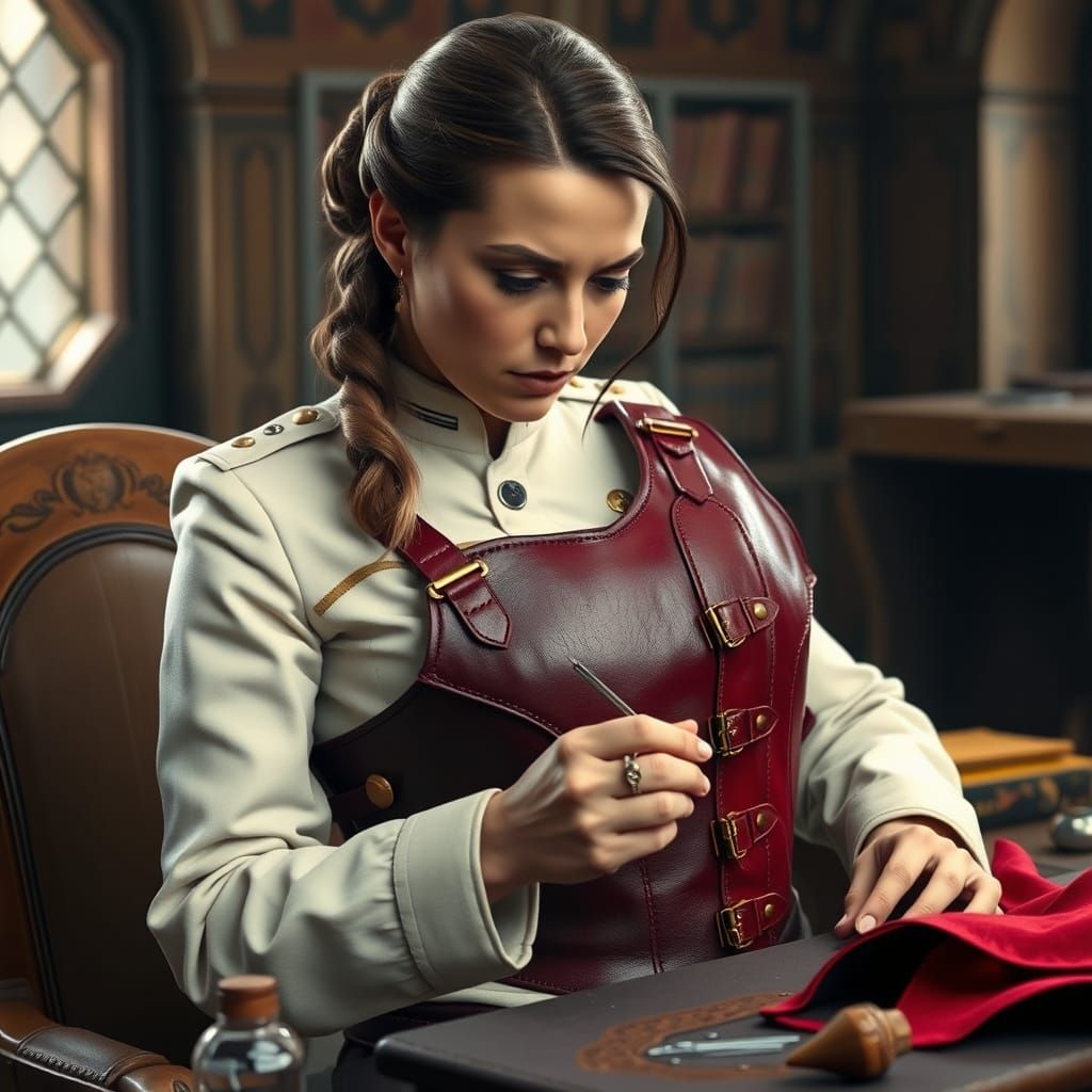 Starfleet Officer in Tailored Ice Cream White Uniform Fitted...