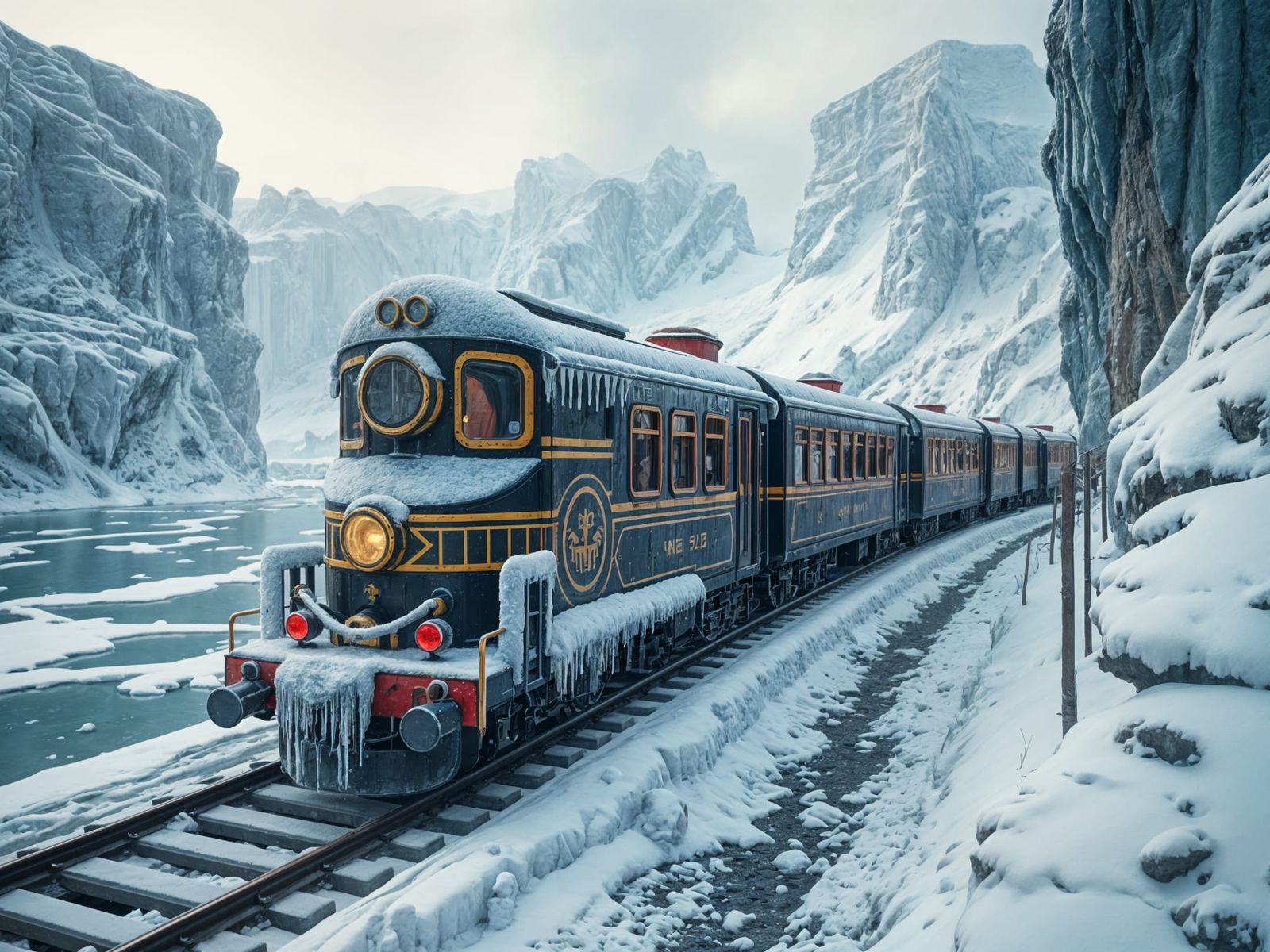 Norse Train in Icy Niflheim Wasteland