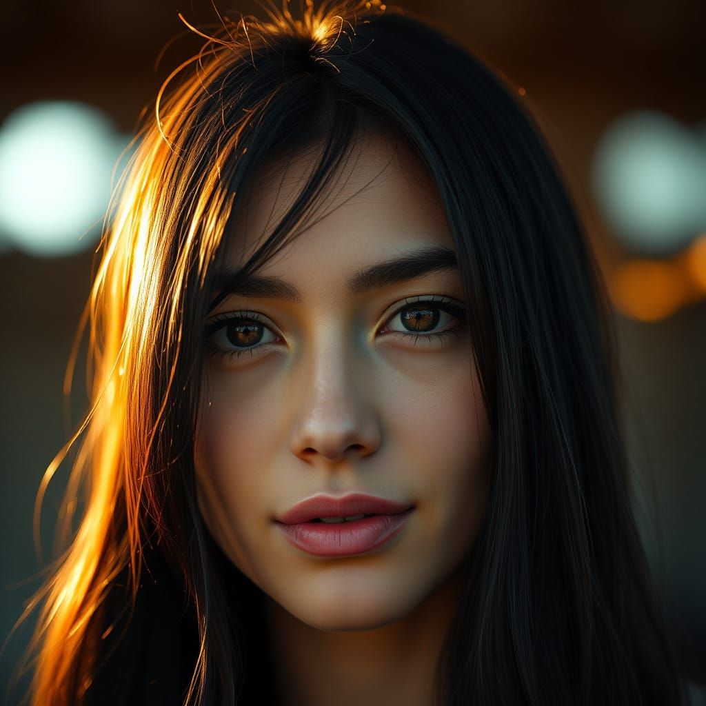 Ethereal Portrait of a Mysterious Woman in Moody, Atmospheri...