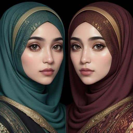 Striking Split-Frame Portrait in Vibrant Colors