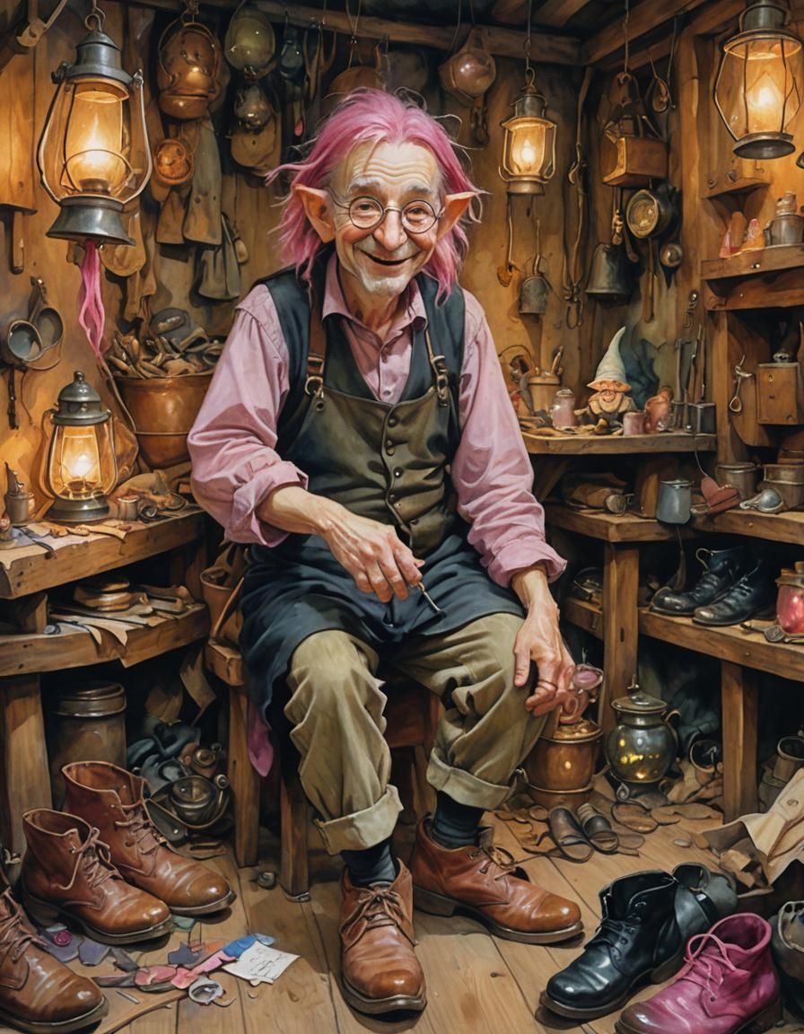 Rilloc Pizzywink, gnomish cobbler (shoemaker)