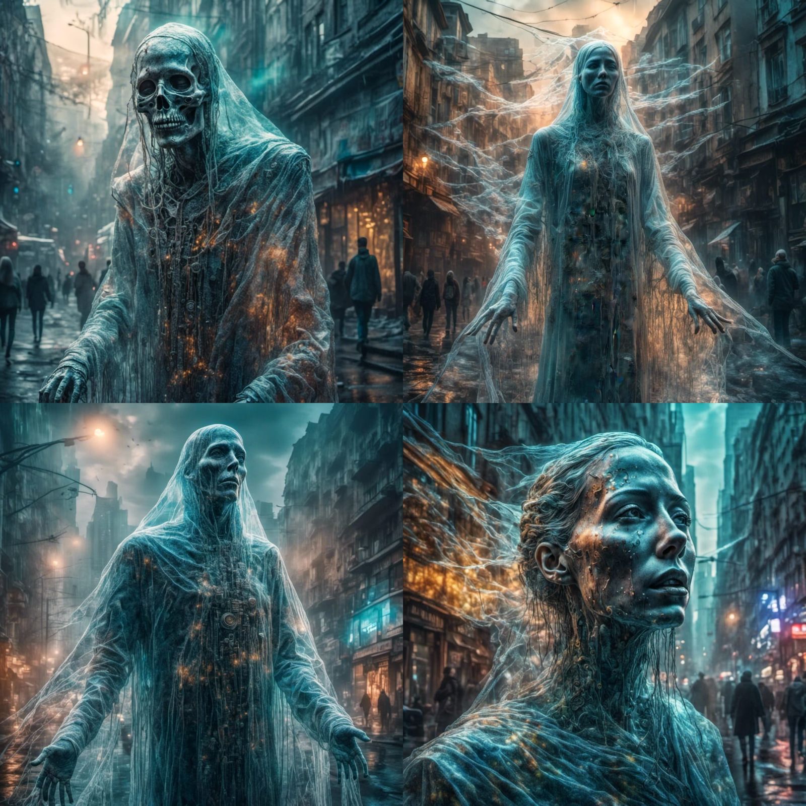 Hyperrealistic AI Image with Colorful Splash Art