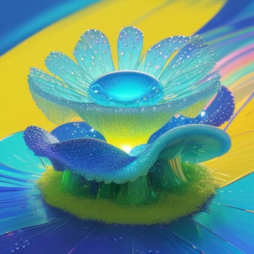 Fairy on Mushroom: Macro Photography in Pop Art Style