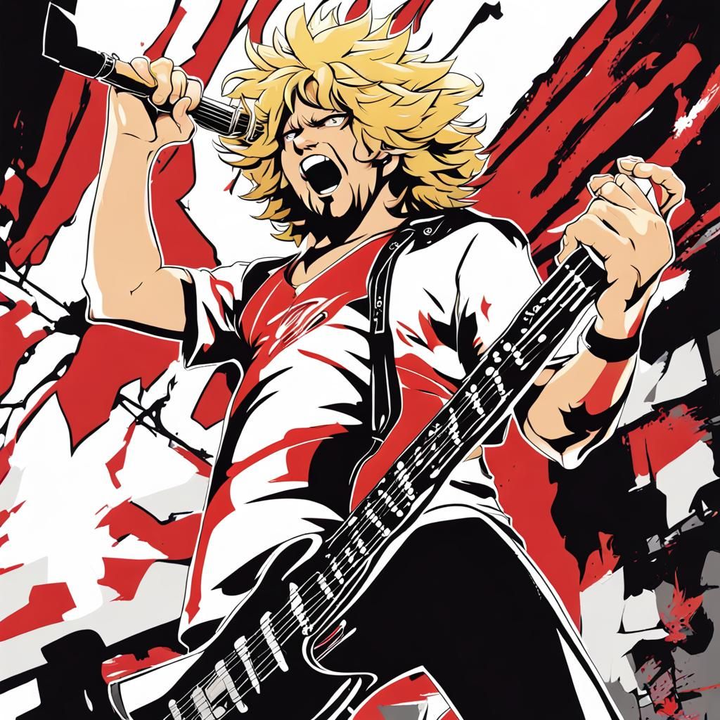 Sammy Hagar as Anime Key Visual by Tite Kubo